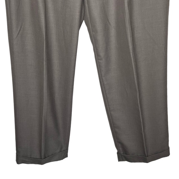 Perry Ellis America Taupe Pleated Front Cuffed Dress Slacks Pants Size 38 x 30 - Picture 4 of 12